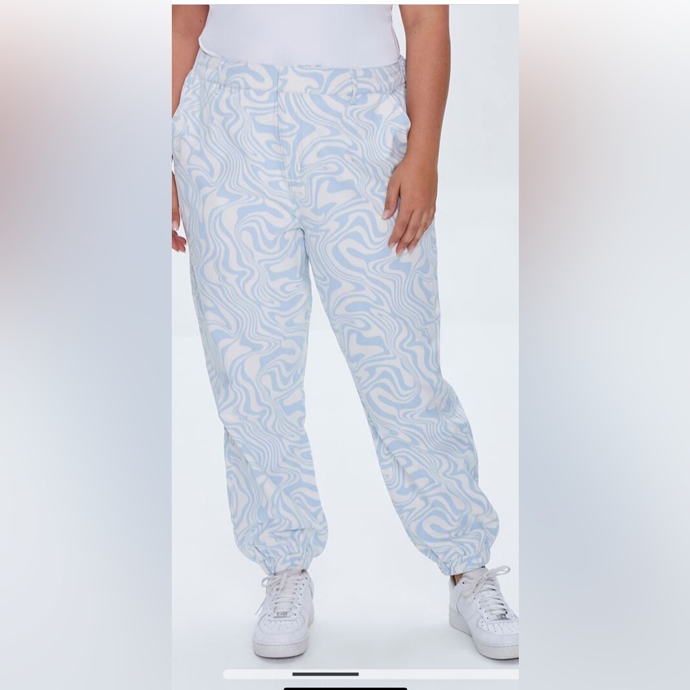 Marble Print Joggers Pants NWT